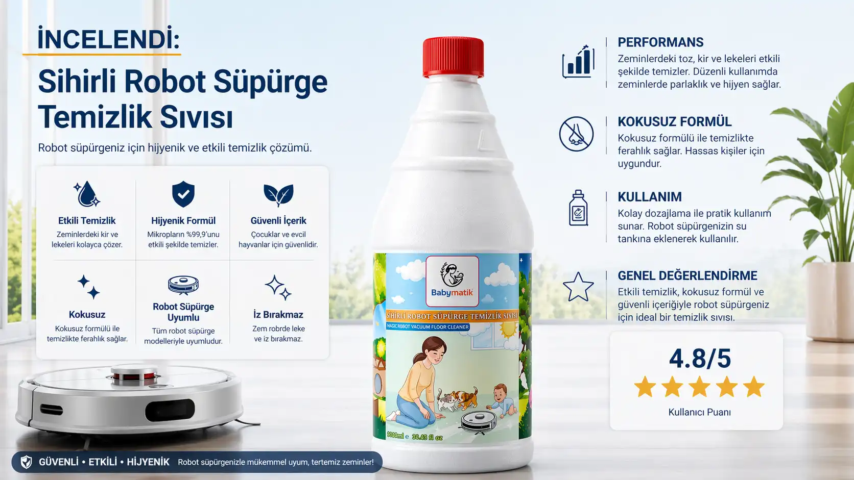 Robot Süpürge Temizlik Svısı