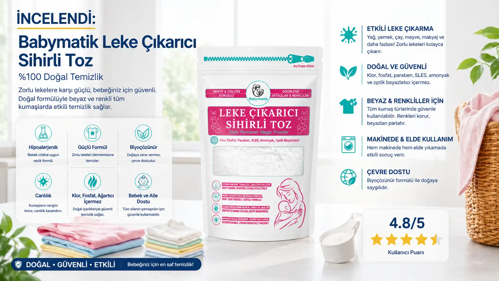 BabyMatik Sihirli Toz leke çıkartıcı