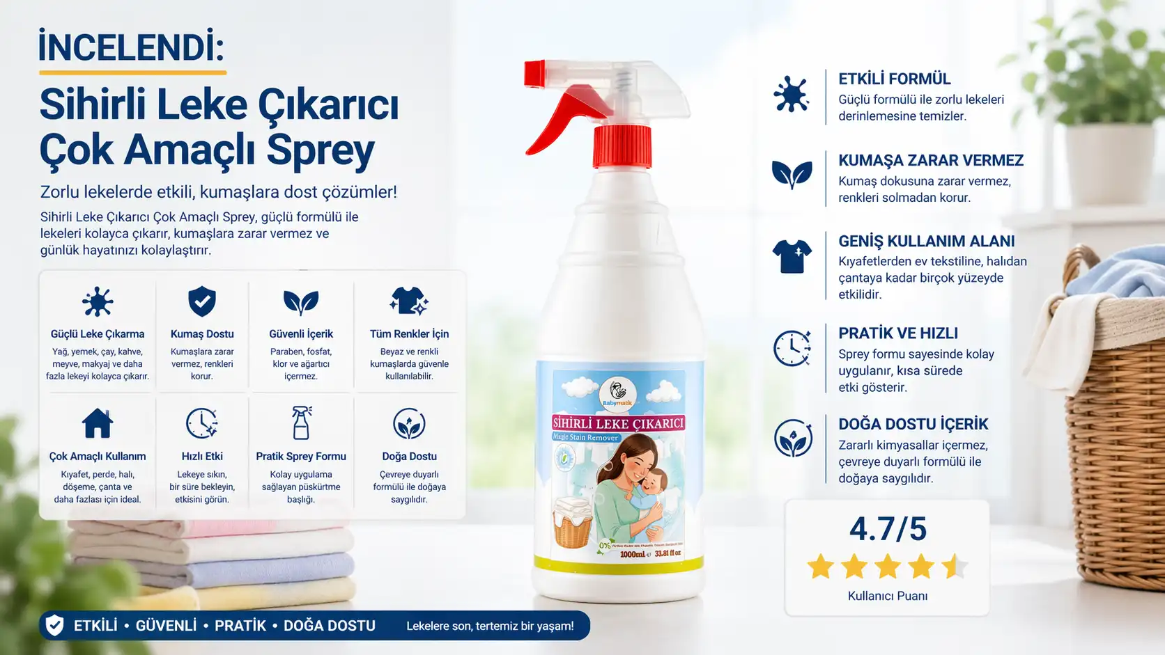 çok amaçlı leke çıkarıcı sprey